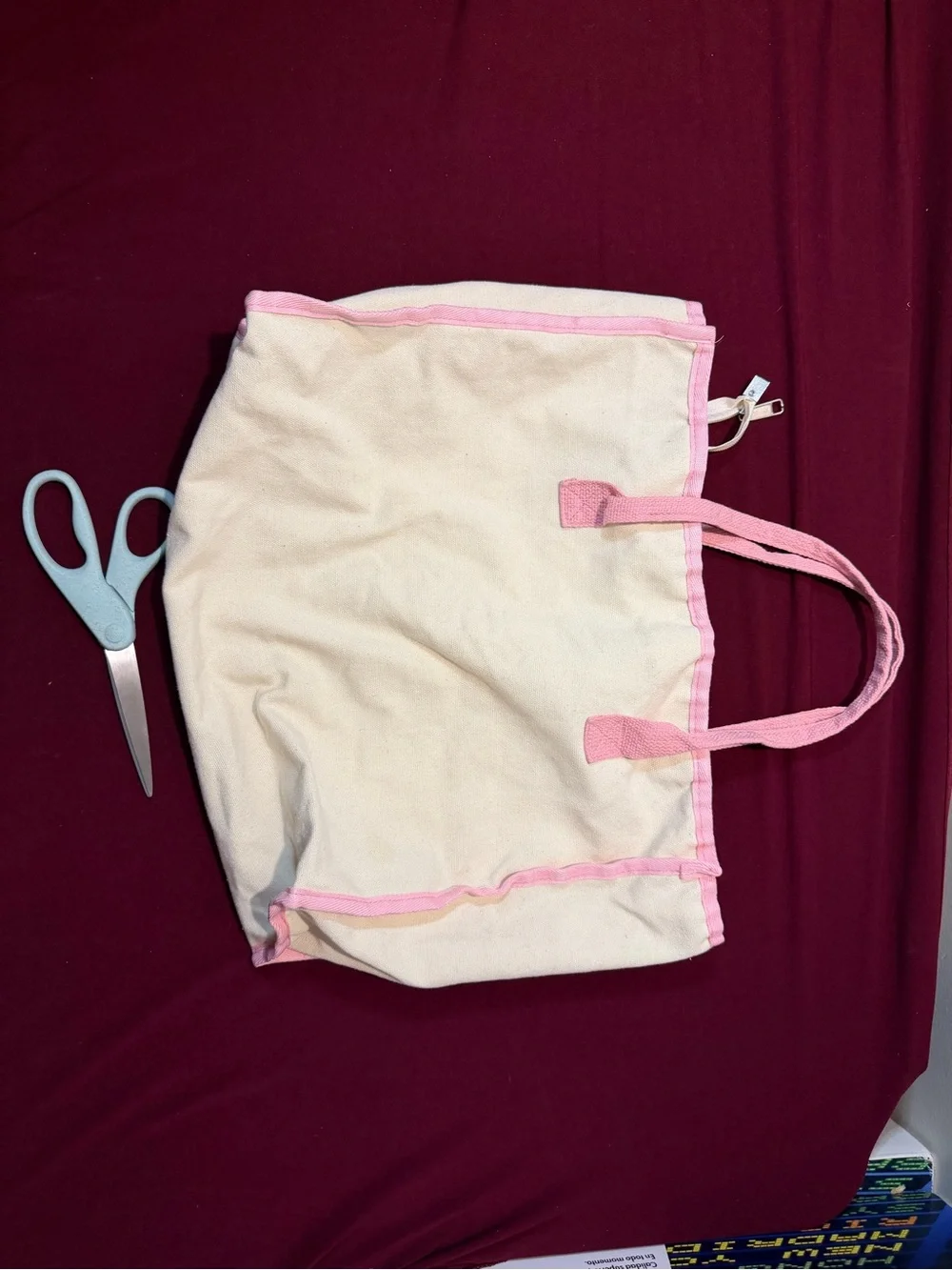 Hello Kitty Pink and Cream Canvas Kids Tote with Bow Pattern